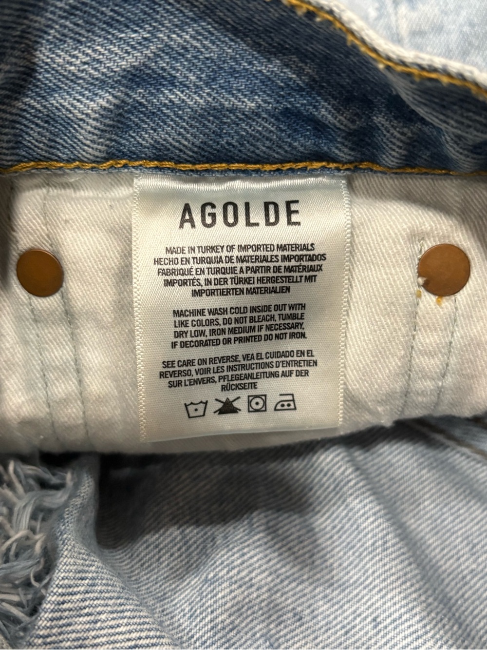 Agolde Parker Vintage Cut Off Short in Swap-meet sz 25 - Picture 12 of 13